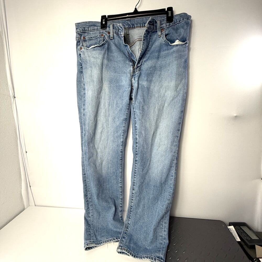 Levi's 511 Slim Fit Jeans Men's‎ Light Wash W36 L30 - Worn/Rips Denim VINTAGE